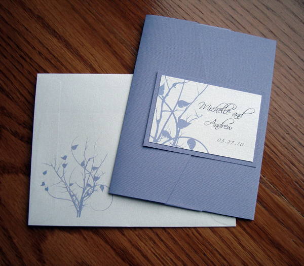 purple pocketfold invitation We recently finished a beautiful wedding 